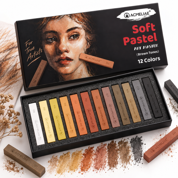 Набор мягкой пастели Acmeliae Art Master Brown Tones 12 цветов 0255 фото
