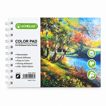 Альбом для олійних кольорових олівців Acmeliae Color Pad 18,4&times;13 см, 30 аркушів, 160 г/м&sup2; 0716 фото