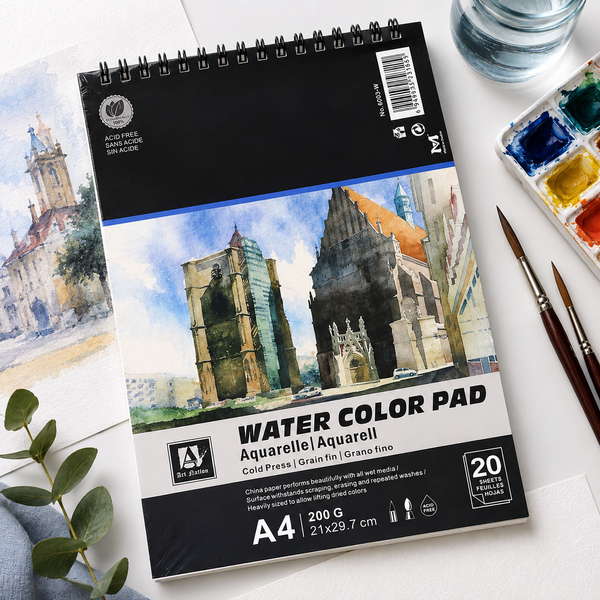 Альбом для акварелі Art Nation Water Color Pad A4 20 аркушів 200 г/м&sup2; 0718 фото