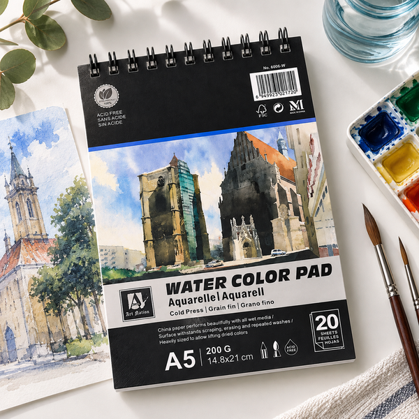 Альбом для акварелі Art Nation Water Color Pad A5 20 аркушів 200 г/м&sup2; 0719 фото
