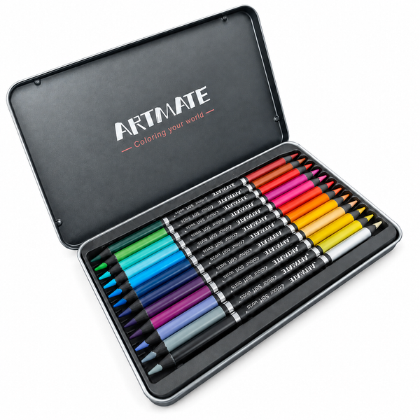 Набір двосторонніх кольорових олівців Acmeliae Artmate 12 шт, 24 кольори 0238 фото