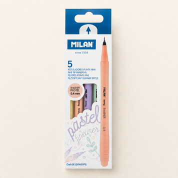 Набір пастельних лінерів MILAN SWAY Pastel 0,4 мм, 5 кольорів 0229 фото