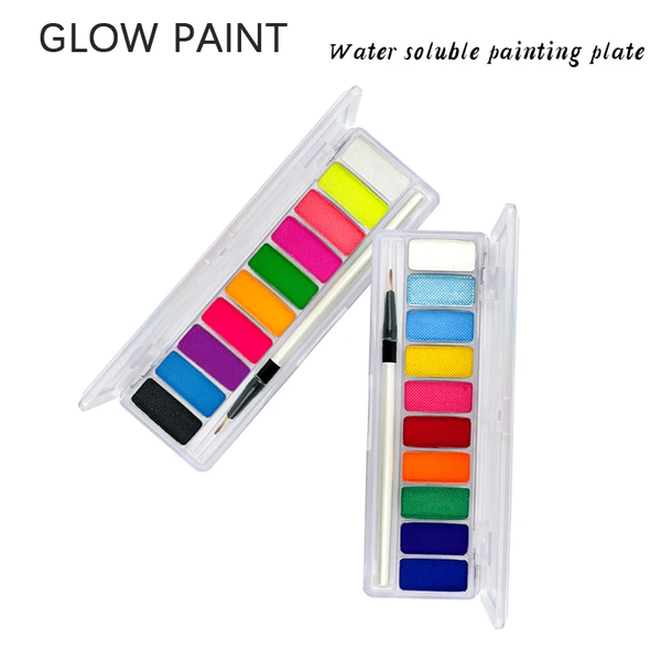 Аквагрим Neon Oil Face Body Art Paint, 10 цветов с кисточкой (№2) VERONNI2 фото