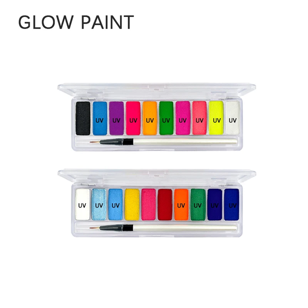 Аквагрим Neon Oil Face Body Art Paint, 10 цветов с кисточкой (№2) VERONNI2 фото