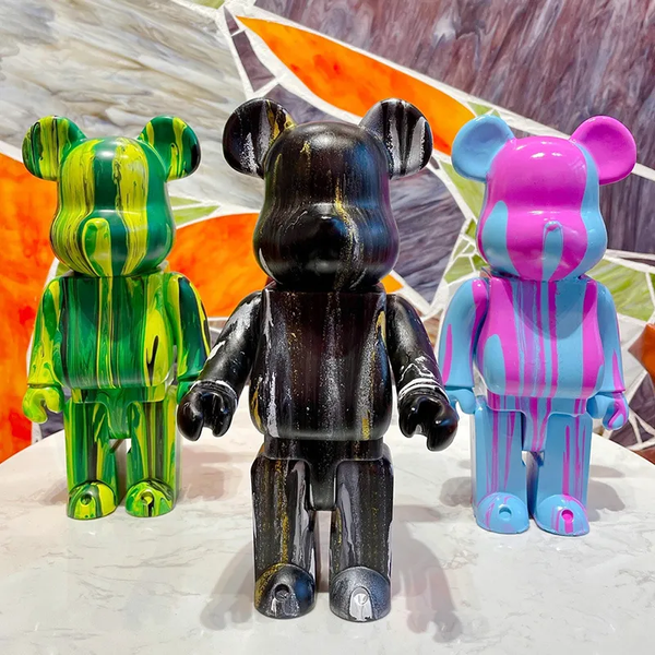 Ведмедик Milli fluid bear bearbrick, 27 см,  без фарб BR-2-27 фото